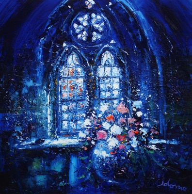 Big Vase of Flowers in Iona Abbey 30x30